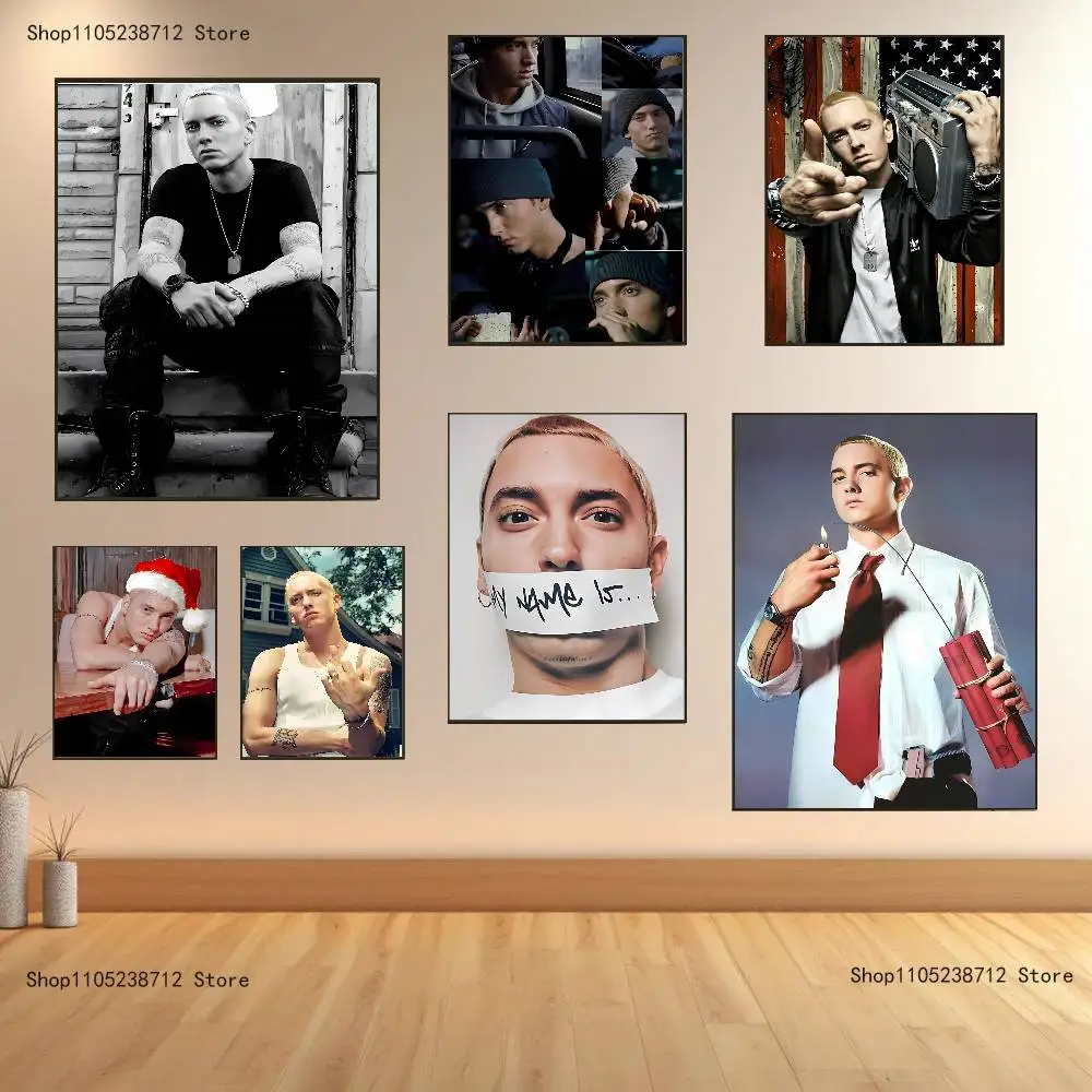 

Rapper Singers E-Eminems Poster Prints Wall Art Picture Painting Gift Living Room Restaurant Bar Large Dec Sticker