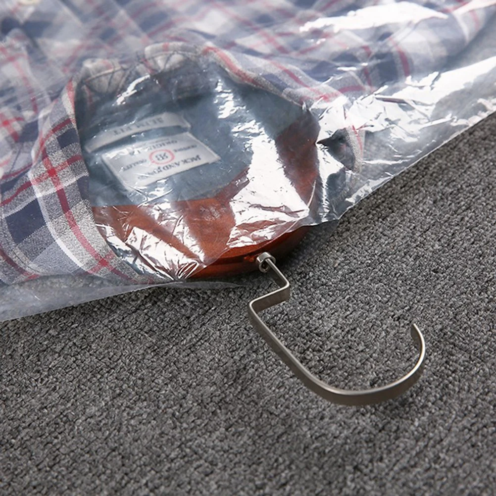 

10Pcs Dustproof Suit Bags Clear Vinyl Garment Covers Moisture Proof Clothes Storage Organizer 60x130cm Cover Clothes Cover