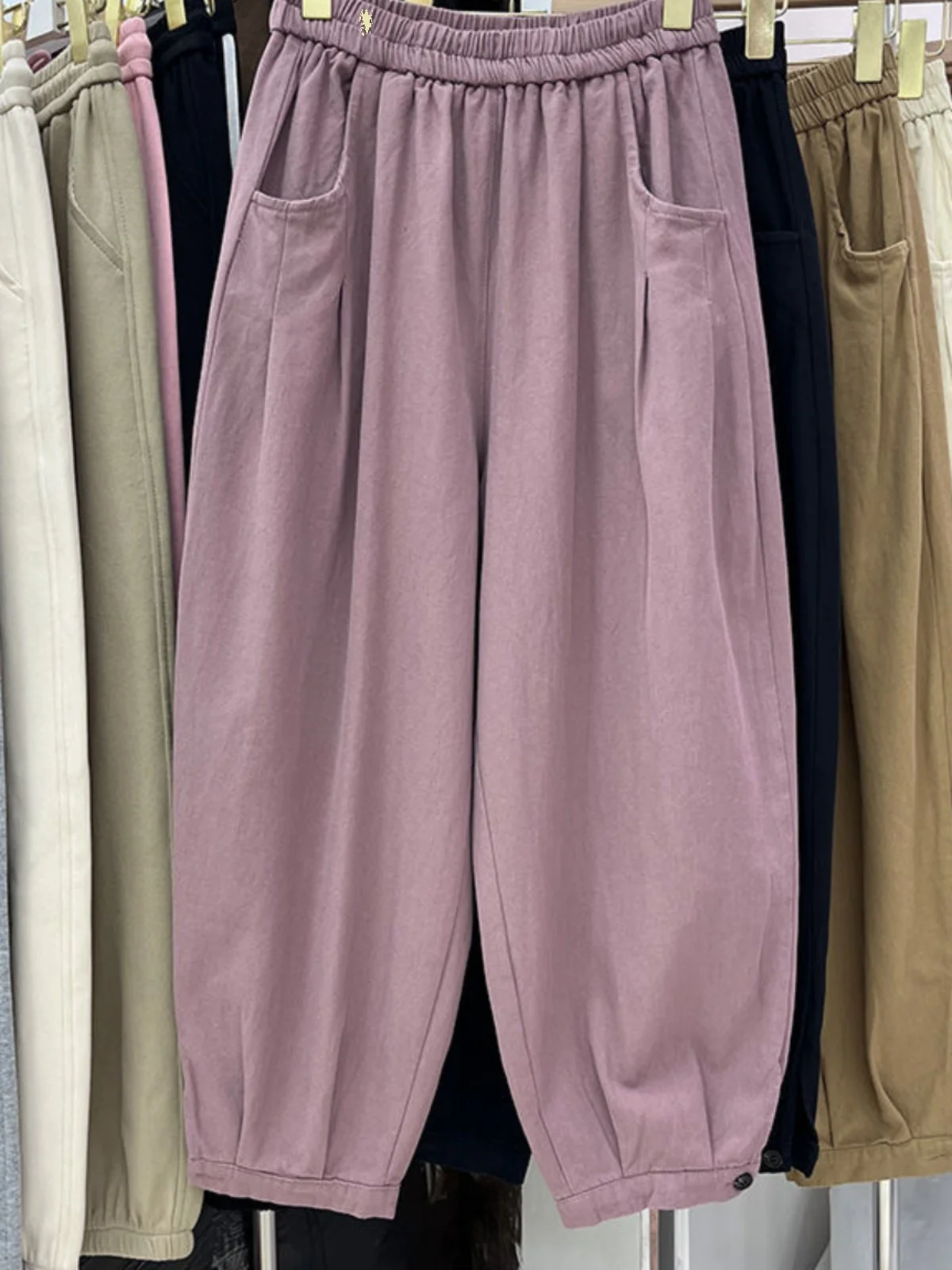 

Свободные широкие брюки, мужские повседневные брюки-фонарики в стиле Харадзюку, большие размеры, модная городская молодежная осенняя тонкая однотонная одежда