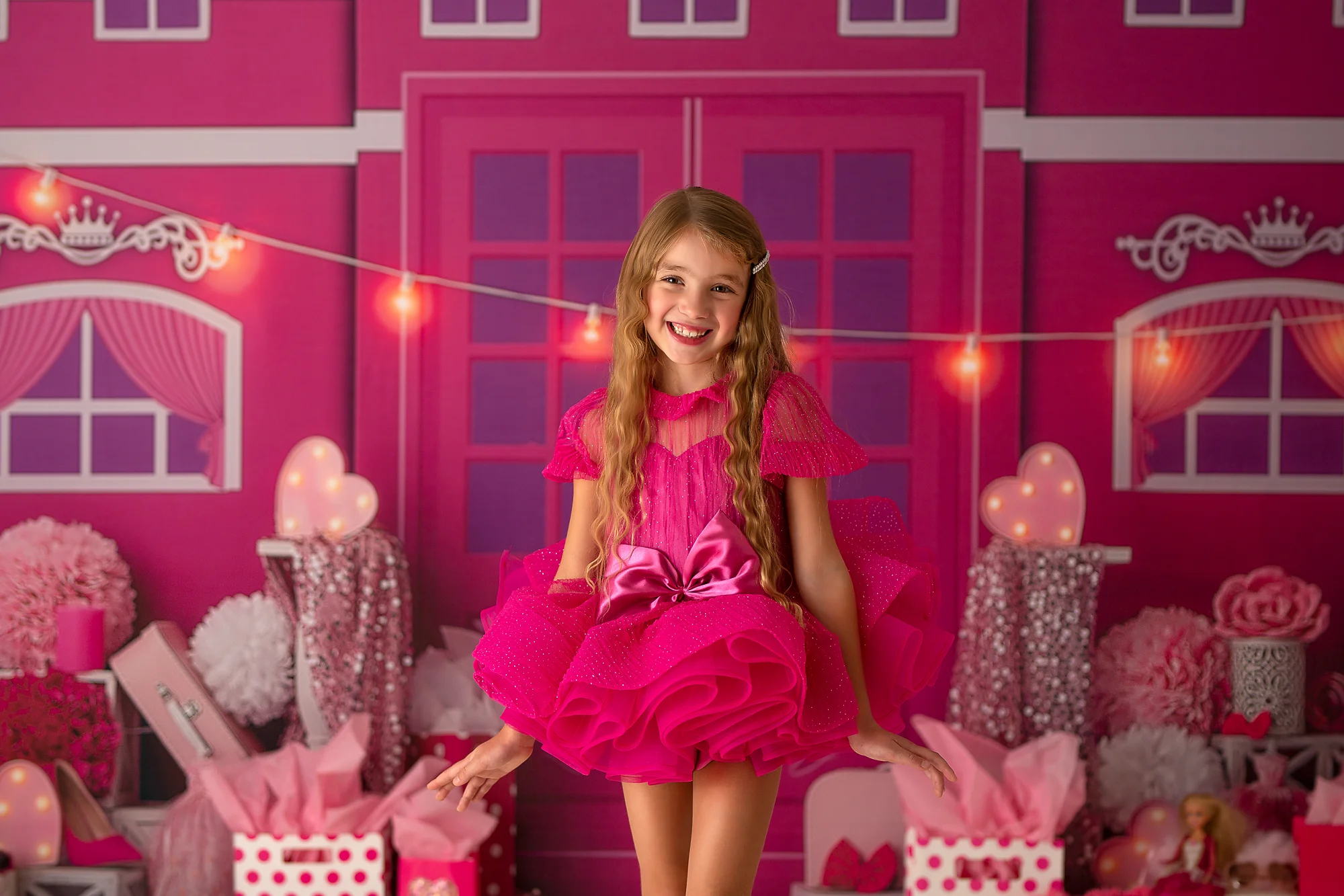 Barbie World Photography Backdrop Kids Baby Cake Smash Photocall Decors Child Adult Birthday Backgrounds