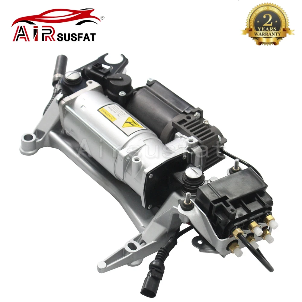 Air Compressor Pump with Bracket+Block Valve+Air Pipe For Audi Q7(4LB) VW Touareg(7L) Porsche Cayenne(9PA) 4154031230 7L8616006D