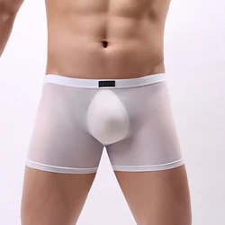 EUR Größe Herren Bulge Pouch Boxer Atmungsaktives Mesh Ultradünne Shorts Durchsichtige Unterhose Cueca Mann Transparente Unterwäsche Höschen