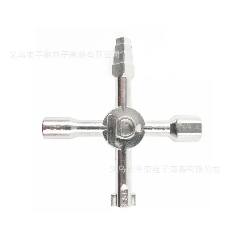 Triangular key wrench in multifunctional electric control cabinet elevator water meter valve 10-in-one cross key