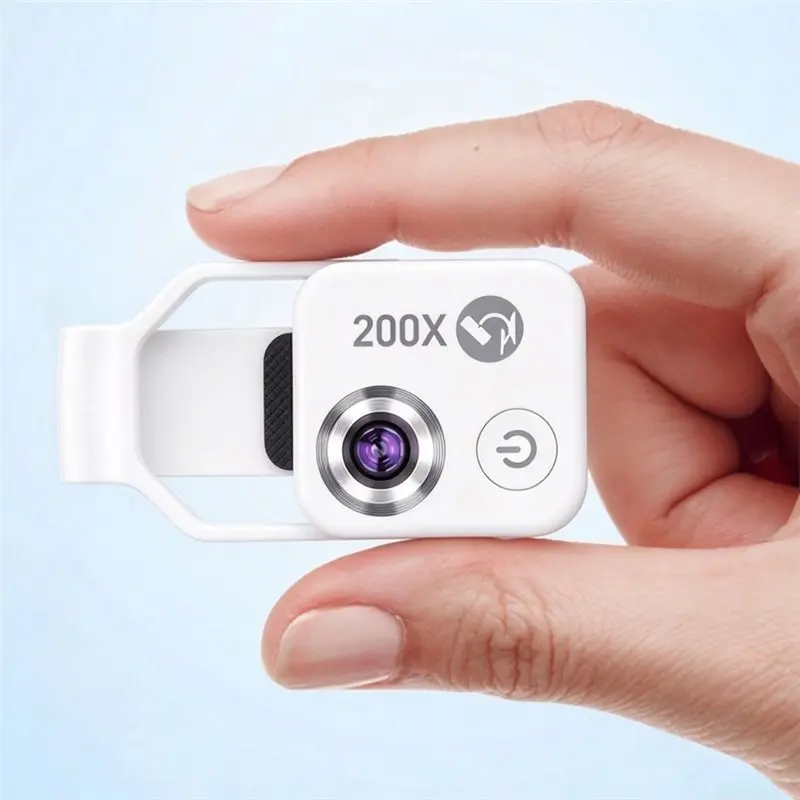 B08B-For Check View, Miniature Micro Macro Phone Lens 200X Pocket Microscope Lens, GIA IGI GRA Laser Waist Code Verification
