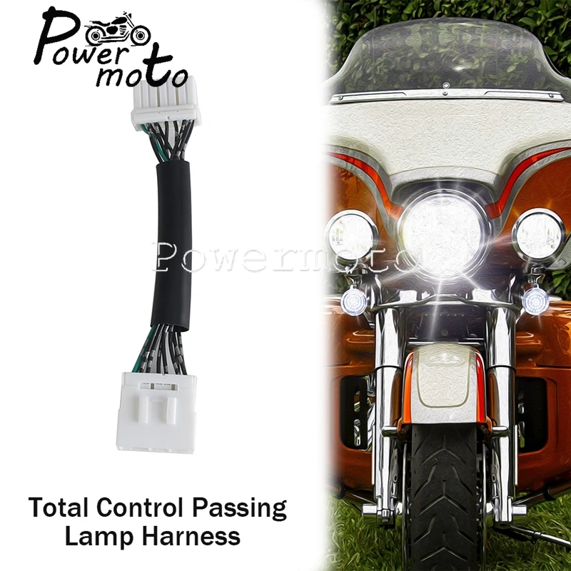 Motorcycle Total Passing Light Control Harness Adapter Overtake Light Wiring For Harley Electra Glide Trike Touring 1998-2013