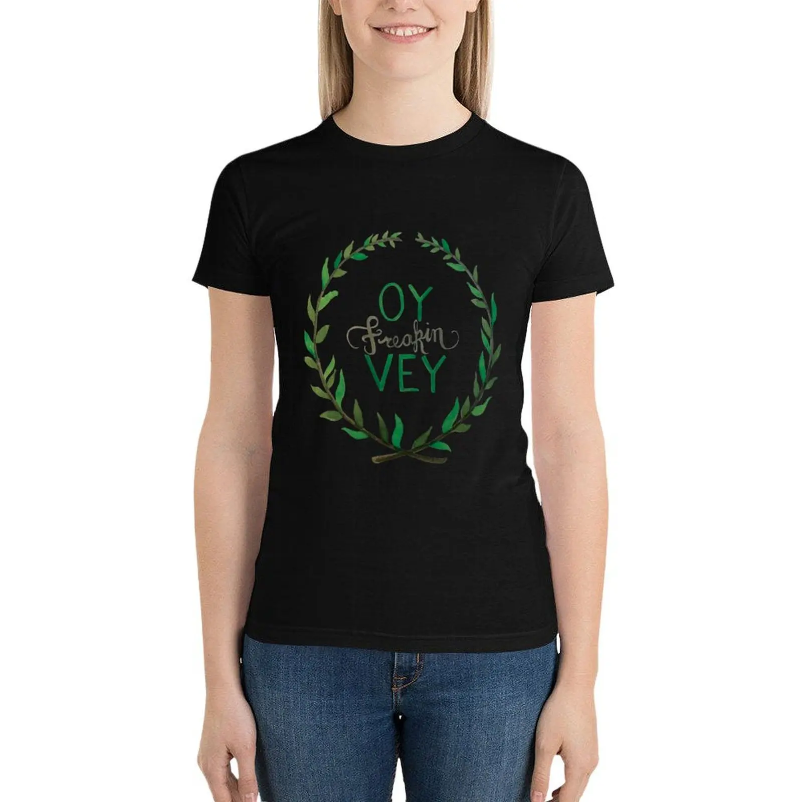 Oy Freakin Vey T-Shirt graphics cute tops oversized t shirts for Women loose fit