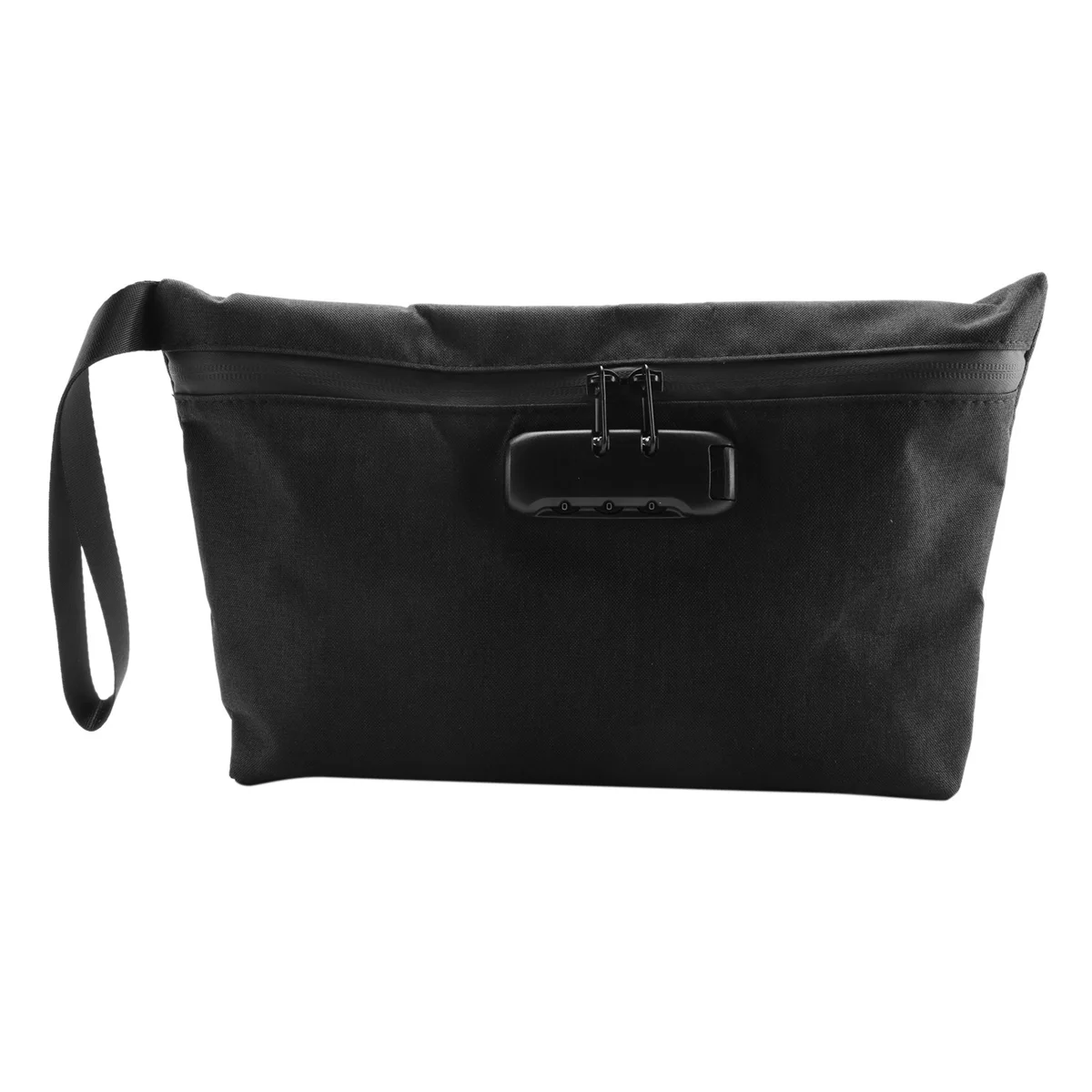 ABQR – sac d'argent avec serrure, pochette d'argent 11x7,5 pouces pour le rangement de voyage, sac anti-odeur avec fermeture éclair pour l'argent liquide, les dépôts bancaires