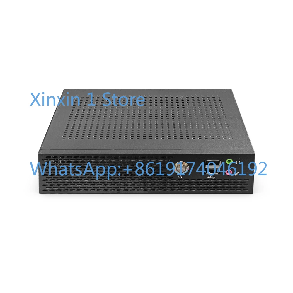 MINI Chassis ITX Main Board External Power Supply Industrial Server NAS Soft Routing Metal Switch Industrial Black
