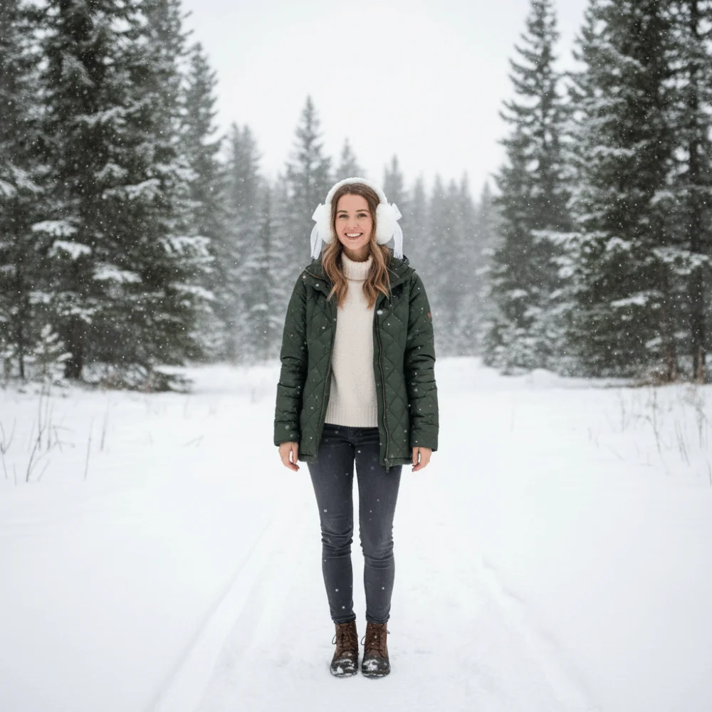 Cute Lace Bow Ear Warmers Windproof Keep Warm Winter Earmuffs Cold Protection Earflap Ear Cover Ladies