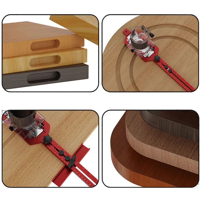 Router Multifunctional Base Plate Bracket,Carpenter 2 in 1 Slotting Can Milling 80cm Round,Edge Trimming Woodworking DIY Tools