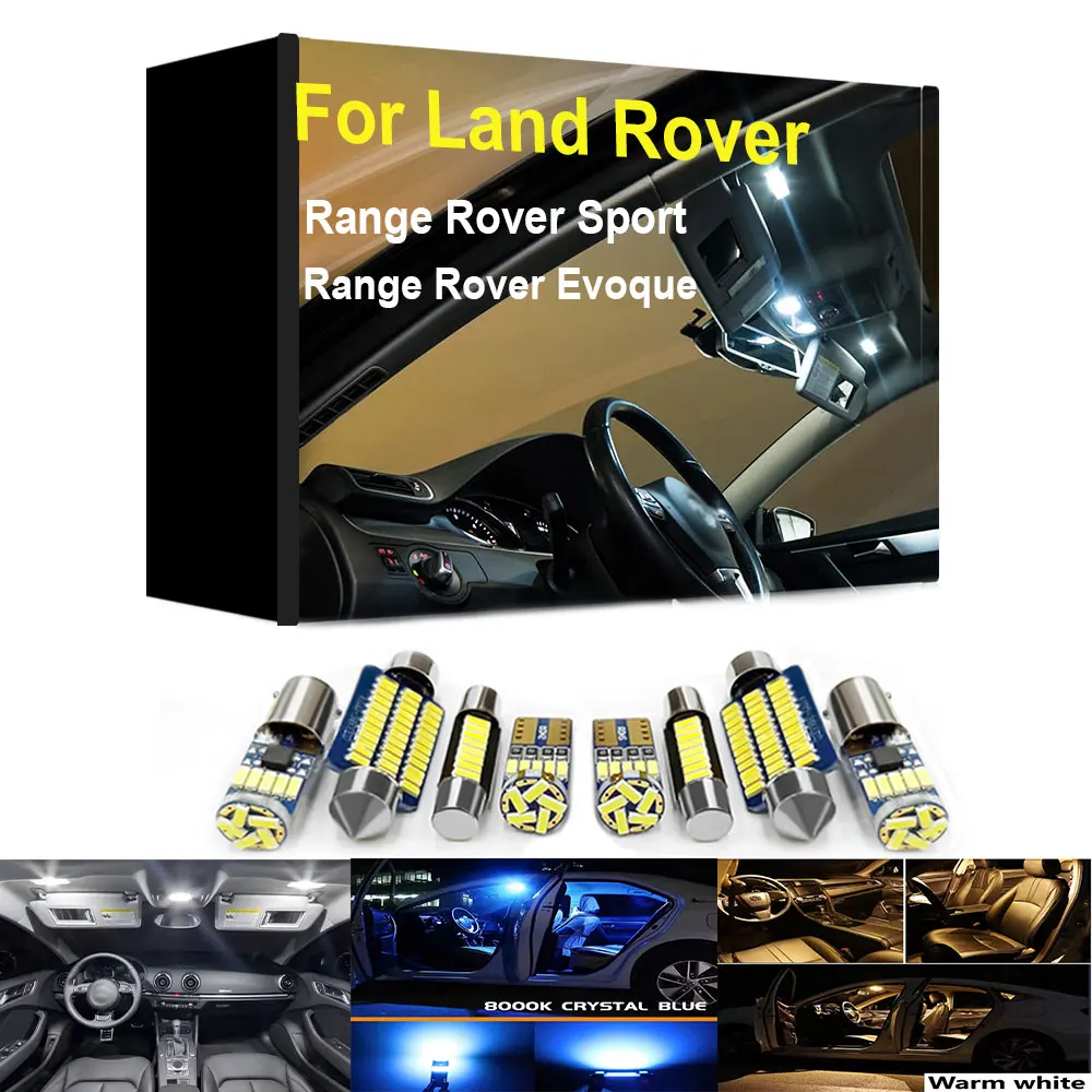 Interior LED Light Bulbs Kit For Land Rover Range Rover Sport L320 L494 Range Rover Evoque L538 2005 2008 2010 2015 2020