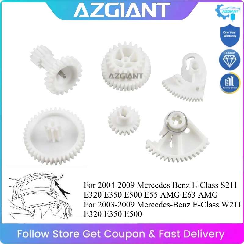 

AZGIANT for Benz E-Class S211 W211 Series Trunk Lock Actuator Repair Inner Gear Set Replace DIY High Quality Exact OEM Parts