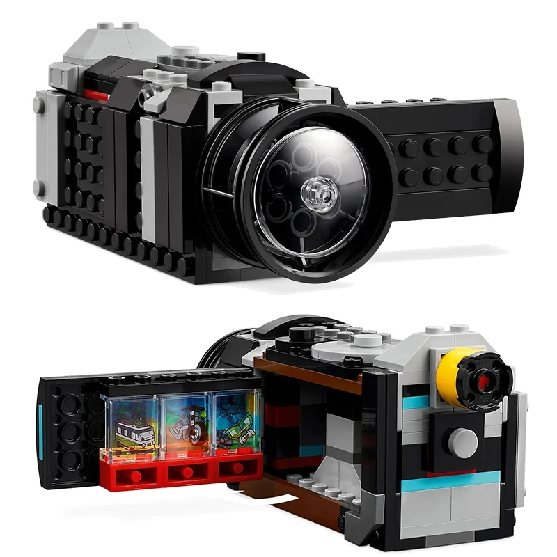 Creative 3in1 Retro Camera Video Cam TV Building Blocks 31147 MOC Construction Bricks Set Toy Gift For Children Kids model