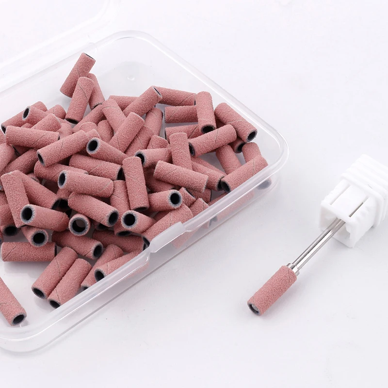 Nail Mini Sanding Ring Bands 3MM Electric Manicure Nail Drill Bits 120/150/180/240 Grit Gel Nail Polish Removal Manicure Tool