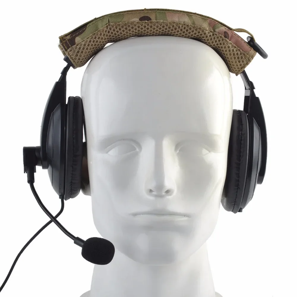 Outdoor Modulare Headset Abdeckung Schutz Molle Stirnband Taktische Ohrenschützer Mikrofon Jagd Schießen Kopfhörer Abdeckungen – Detail 6