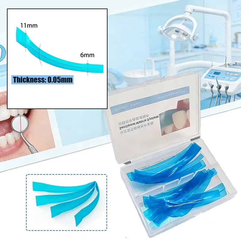 

15 шт. Стоматологические контурные матричные полоски для передних зубов, секционные контурные прозрачные матрицы для реставрации зубов полимерной смолой, пломбирования зубов