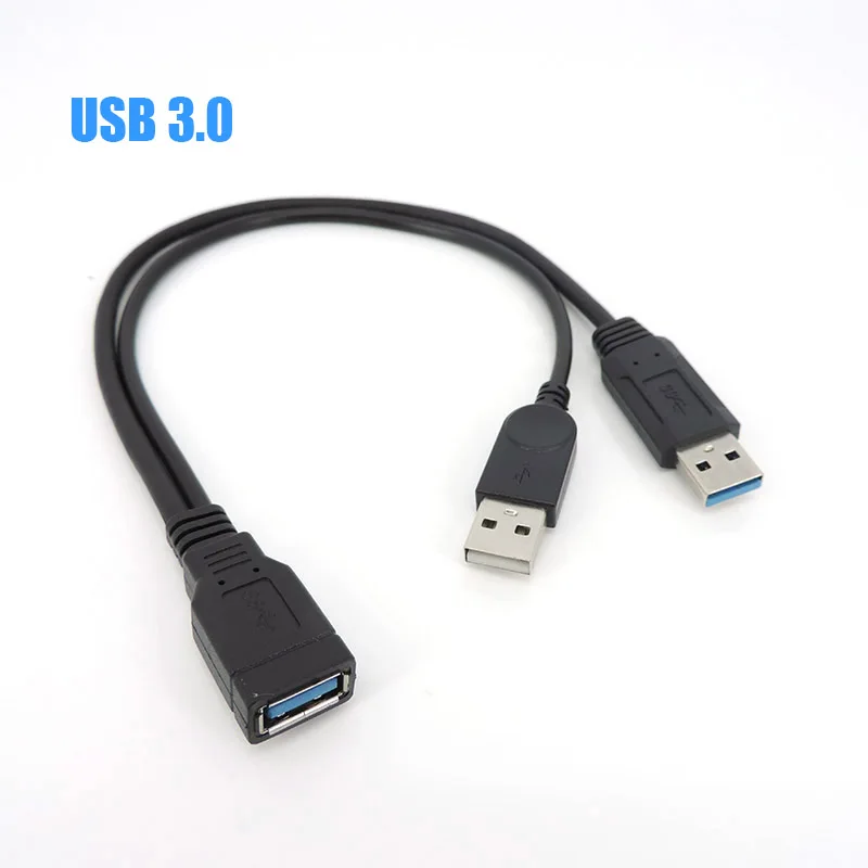 

1 шт., удлинитель USB 3,0 типа A (мама)-Dual USB (папа)