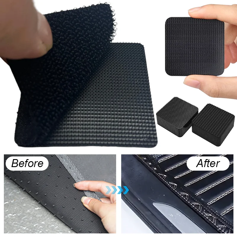 Strong Carpet Fixing Stickers Double Faced Self-adhesive Car Carpet Fixed Patches Touch Fastener Grip Tape Home Floor Anti Skid