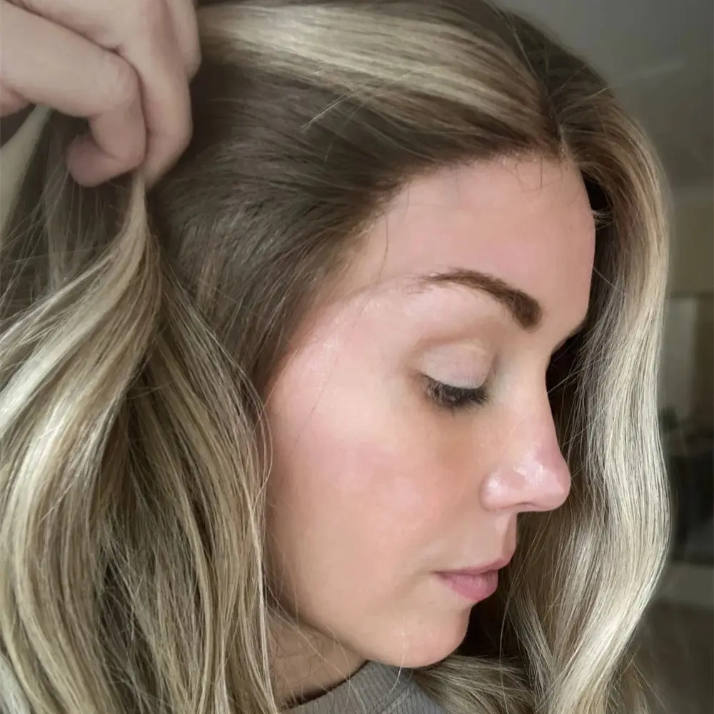 

18Inch High Heat Fibre Light Blonde Balayage Look Wig Natural Waves Highlights Glueless Natural Hair Synthetic Lace Front Wig