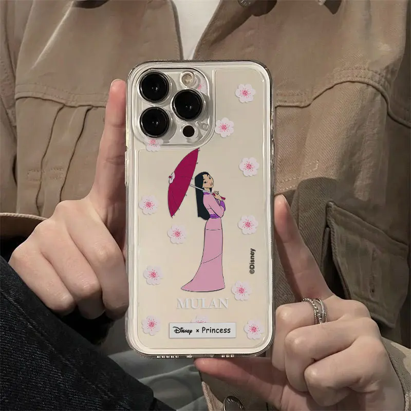 Linda funda de teléfono Tiana Mulan Princess para Xiaomi Redmi 13, 12, 12C, 10, 10C, 9, 9A, 9T, 9C, 11T, Poco X3, X4, X5 Pro, NFC GT, 4G, 5G