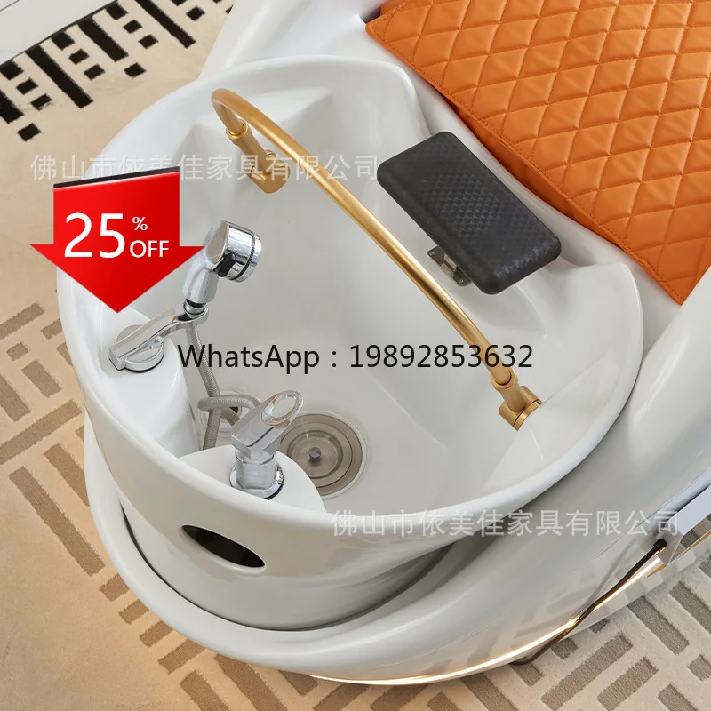 

YFY Ceramic Basin Fiberglass Shampoo Bed Electric Beauty Bed Massage Bed Export Factory