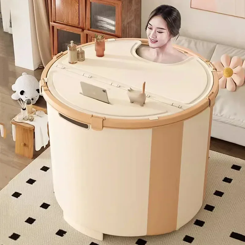 

Foldable Portable White Bathtubs Large Women Foot Bath Adults Bathtub Foldable Bathroom Baignoire Pliable Abulte Home Furniture