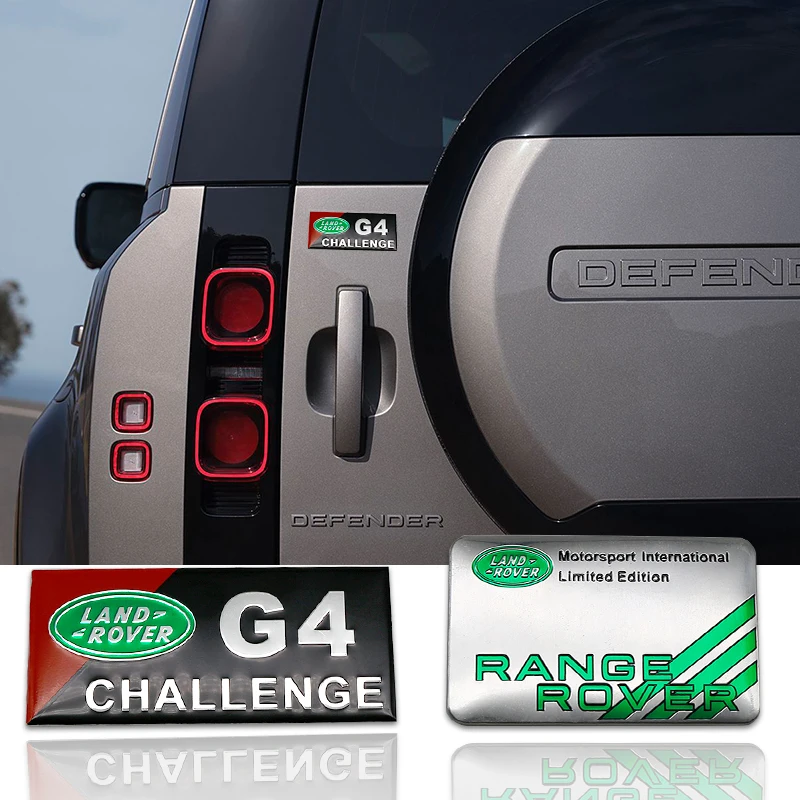 Pegatinas 3D Personalizadas con Logotipo de Coche, Pegatinas de Aleación de Aluminio para Land Rover Freelander SV SVR Discovery 2 3 4 Range Rover Vela