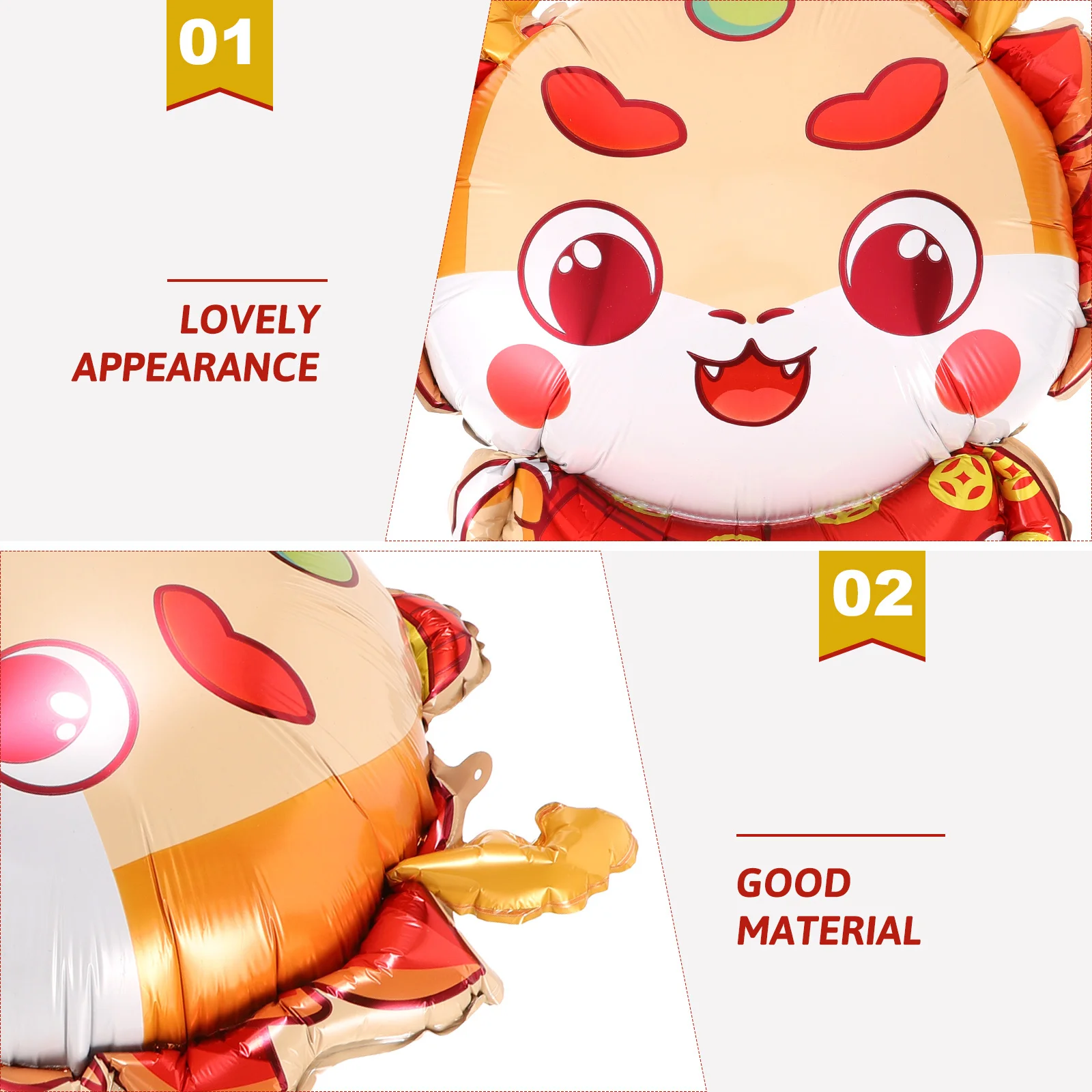 

Large Dragon Balloon Chinese New Year Party Decor for Spring Festival Celebration 2024 Lunar Year of The Dragon Balloon