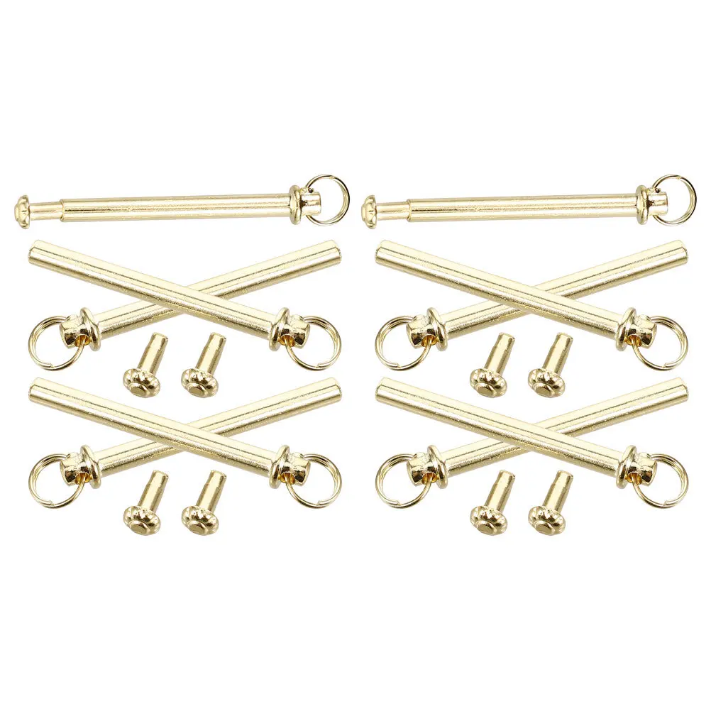 

10Set Folding Fan Rivet Nail Nut Repair Kit Metal Shaft Fastener Gold DIY Bamboo Paper Hand Fan Repair Accessories