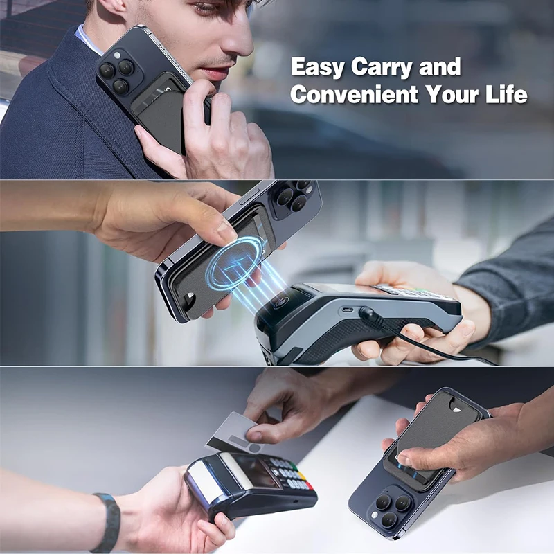 Tenmtoo for MagSafe Wallet Skórzany portfel magnetyczny na iPhone'a ze stojakiem na karty 16 15 14 13 Rozmiar Nie pasuje do iPhone'a Mini 6 — zdjęcie 6