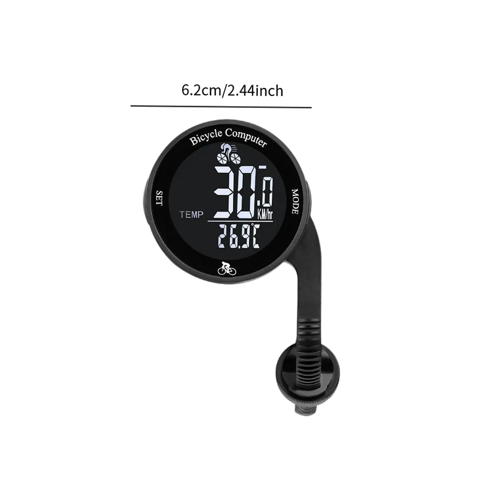 

Waterproof Bike Speedometer Meter ABS Plastic Wireless Cycle Computer LCD Display Universal for Road and Mountain Bicycle