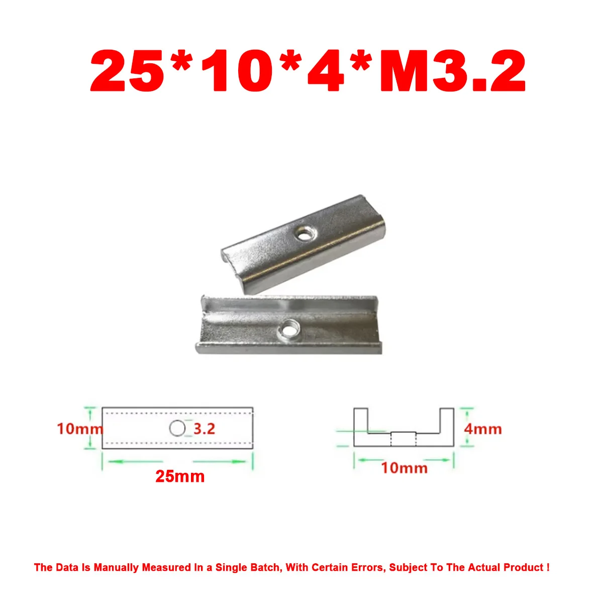 Variant: 20pcs 25X10X4XM3.2