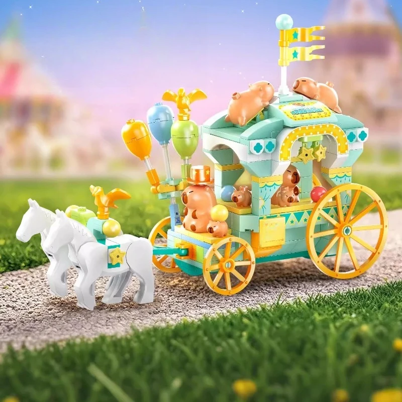 

SEMBO Capybara Fantasy Park Building Block Doll Doll Peripheral Educational Hand-assembled Model Toy Children's Birthday Gift