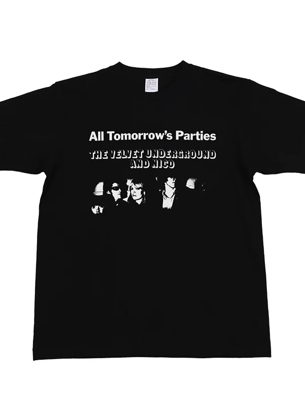 Vintage Velvet Rock Band T-Shirt Short Sleeve Youth Fashion High Street Black T-Shirt for Men And Women Casual round Neck Print