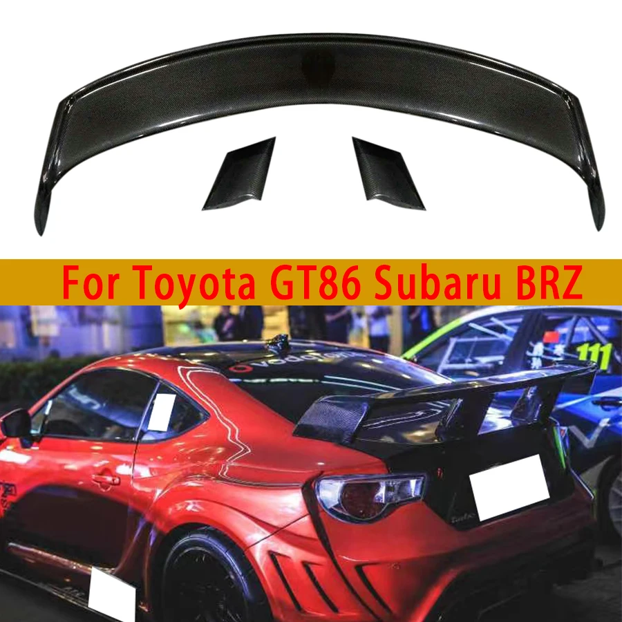 For Toyota GT86 Subaru BRZ VRS style Carbon Fiber Spoiler Tail fins Rear Trunk Spoiler Guide Wing Rear Wing Car Trunk Diverter