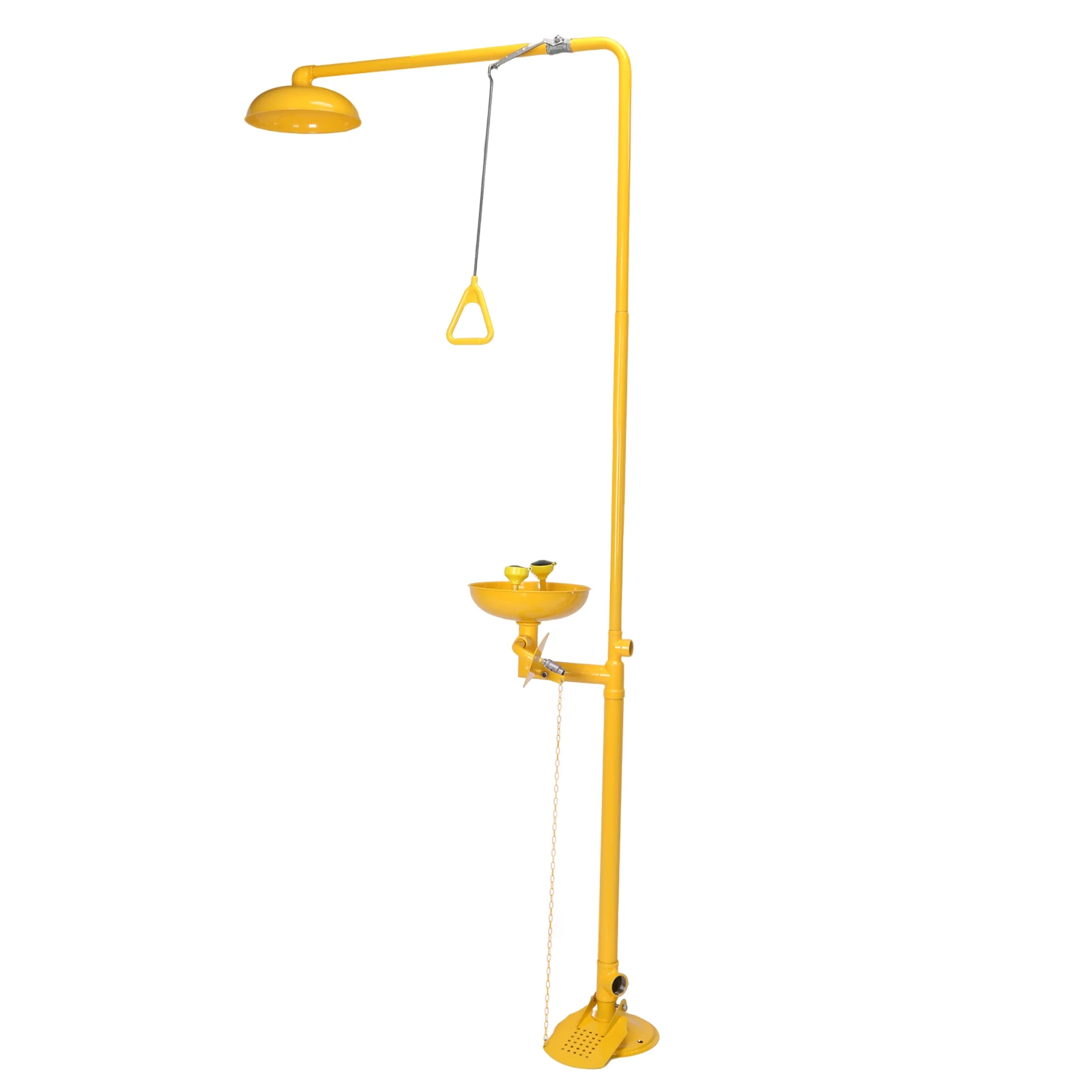 304 الفولاذ المقاوم للصدأ دش الطوارئ محطة غسيل العين NPT الموضوع دش مجموعة وغسل العين مع دش الإسعافات الأولية محطة غسيل العين #5