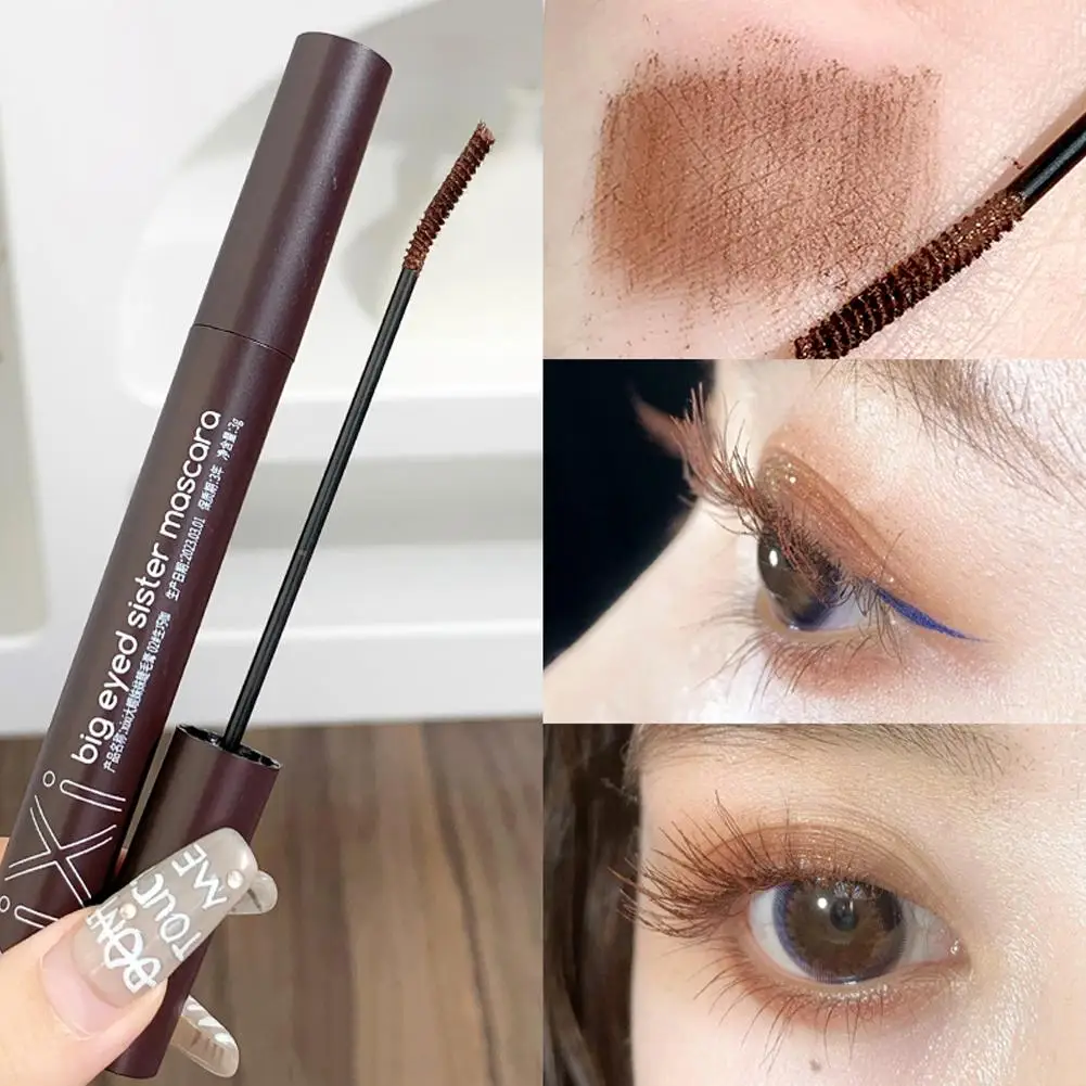 Mascara colorato impermeabile pennello piccolo Styling duraturo ciglia Curling seta Quick Long Cream Dry Extension allunga M9b7