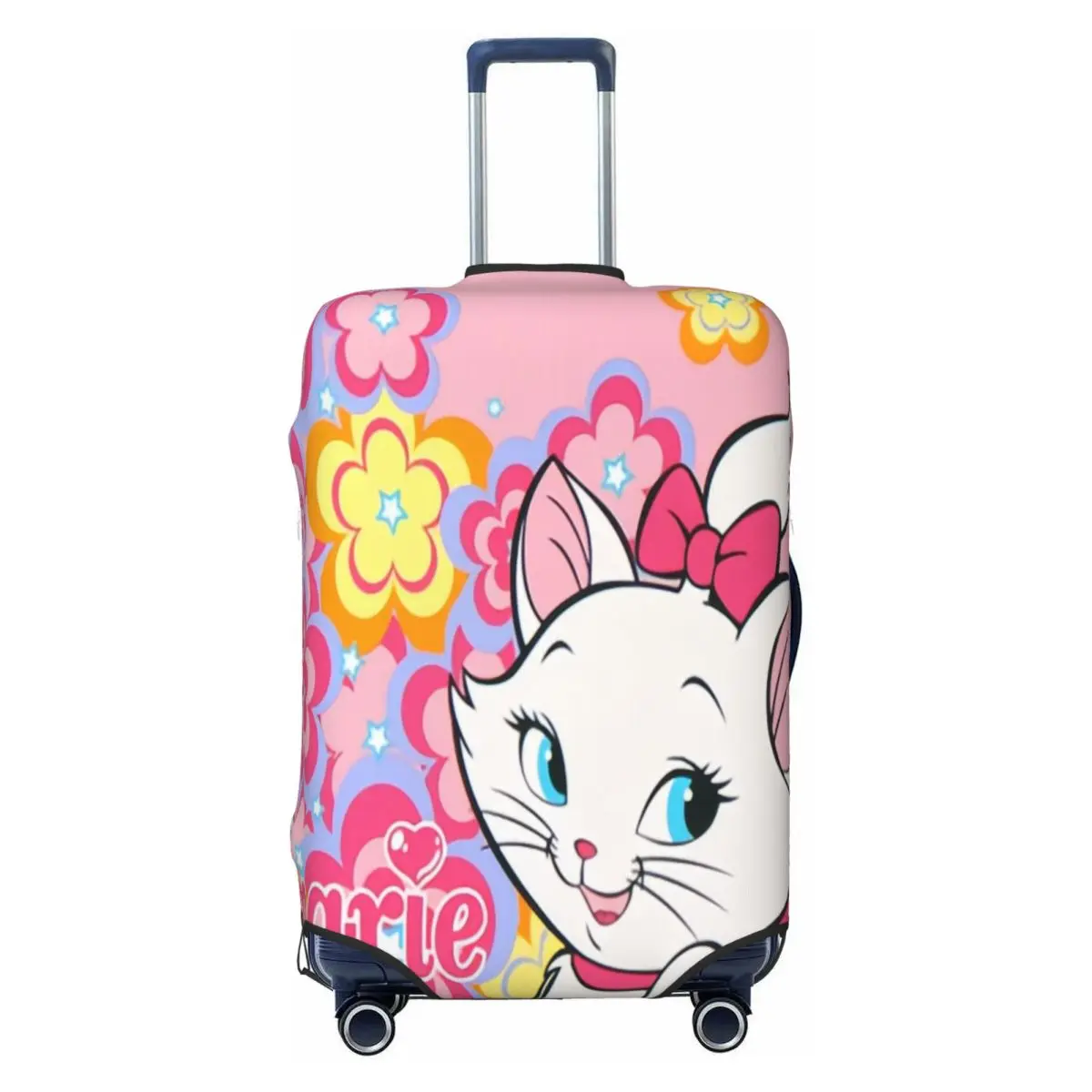 

Custom The Aristocats Marie Cat Luggage Cover Protector Fashion Cartoon Kitten Travel Suitcase Covers for 18-32 Inch