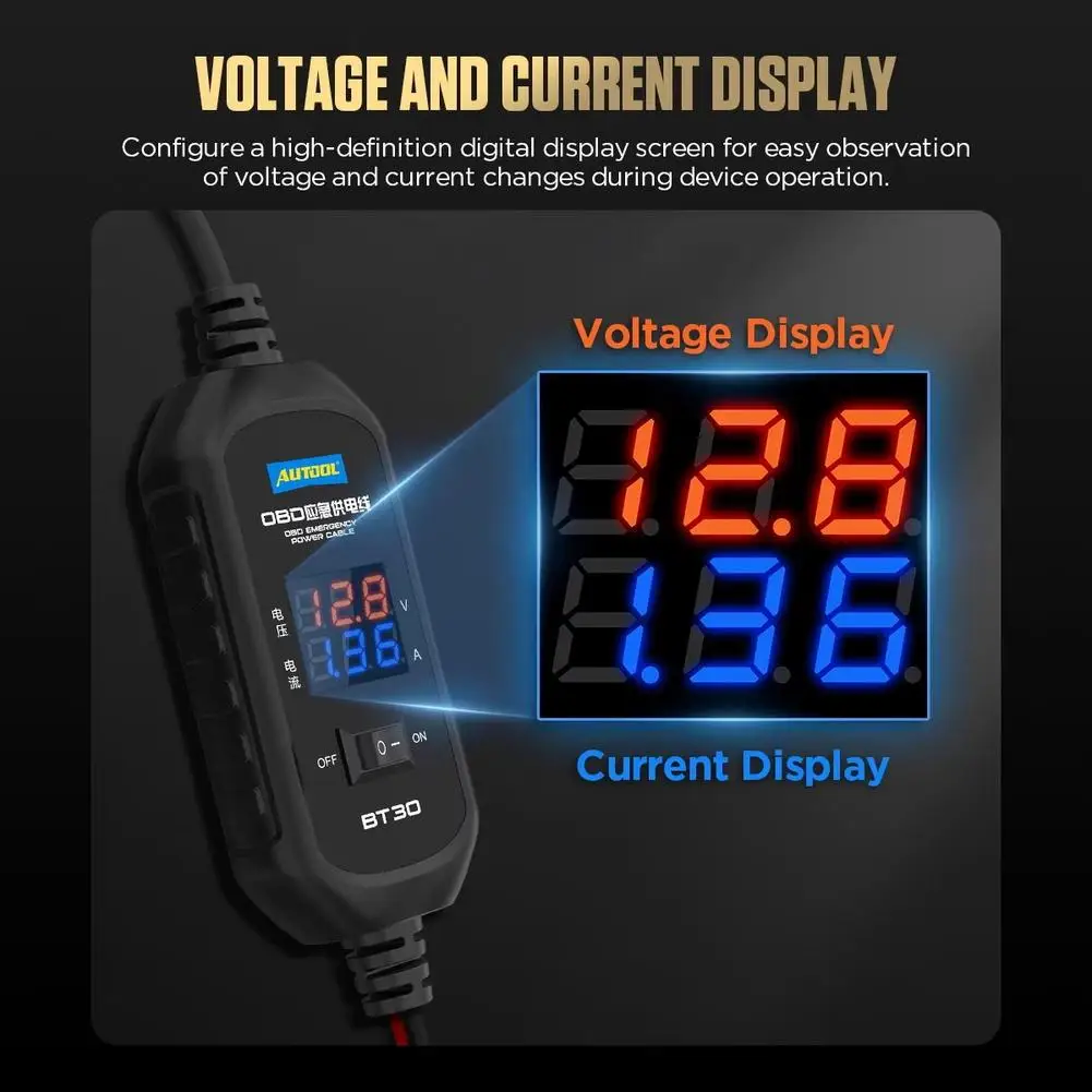 BT30 OBD Electronic Parking Brake Tool Dual-Channel Emergency Circuit Power Reverse Protections Control Forward Cable And S S8V7