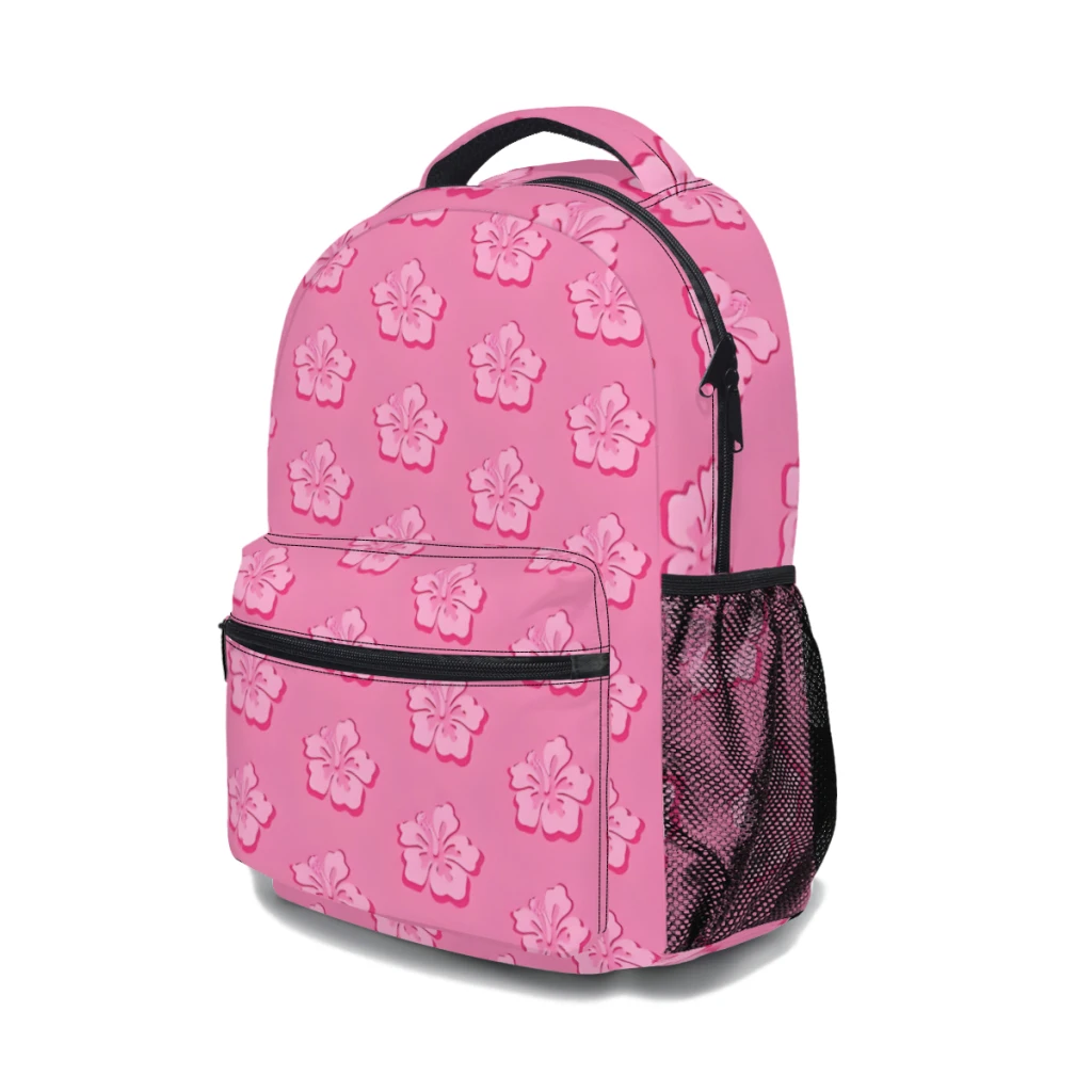 Preppy School Supplies, Aesthetic, Pink,New Female Fashion High Waterproof College Backpack Laptop Travel Book Bag 17inch