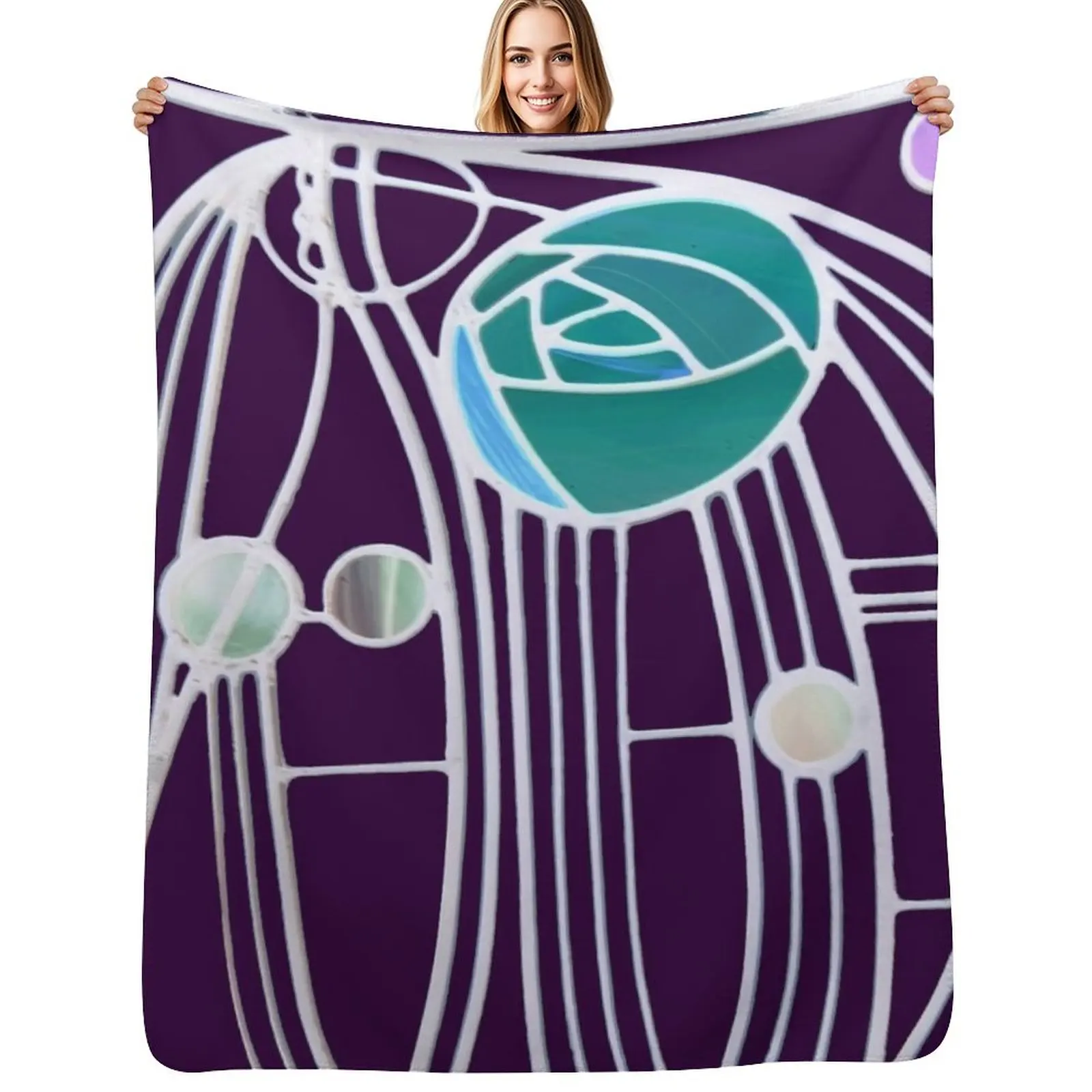 

Charles Rennie Mackintosh design Throw Blanket Thin Soft Blanket for Summer Night Sleeping