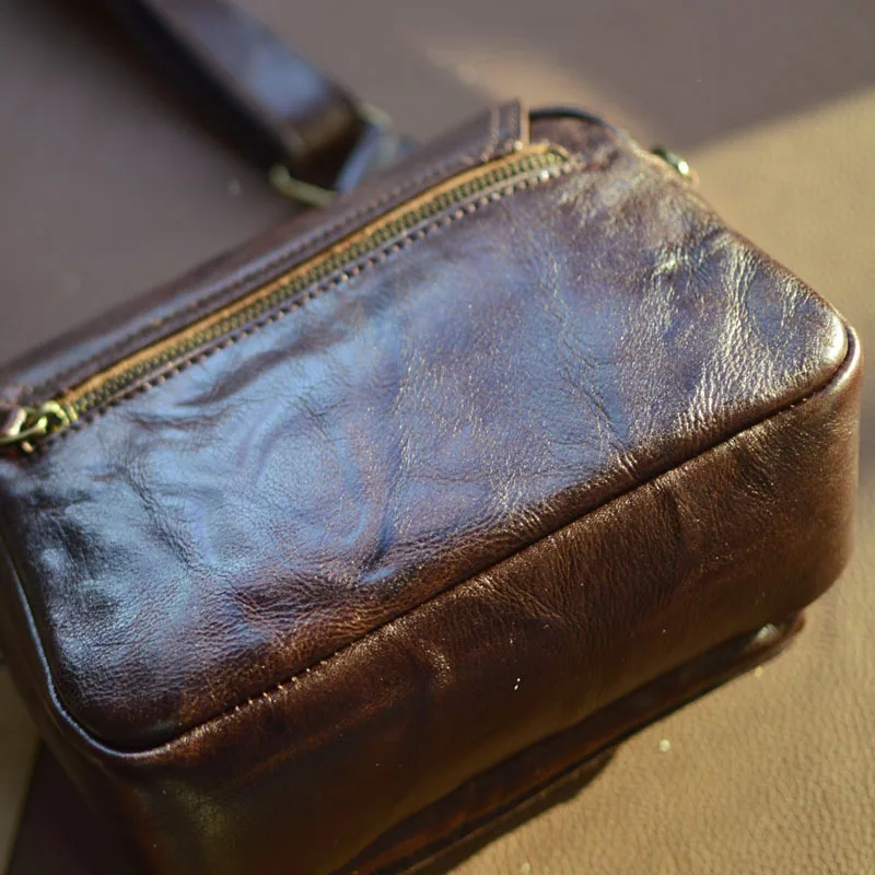 

AETOO Retro style Messenger bag Plant tanned cow leather hand grain cross cross shoulder bag casual all-in-one Japanese Korean s