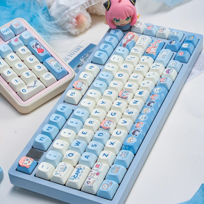 أغطية مفاتيح SPY×Family Anya Forger PBT DMA/MOA أغطية مفاتيح مخصصة لطيفة على شكل رسوم متحركة أنيمي غطاء مفتاح لتصميم اللاعبين