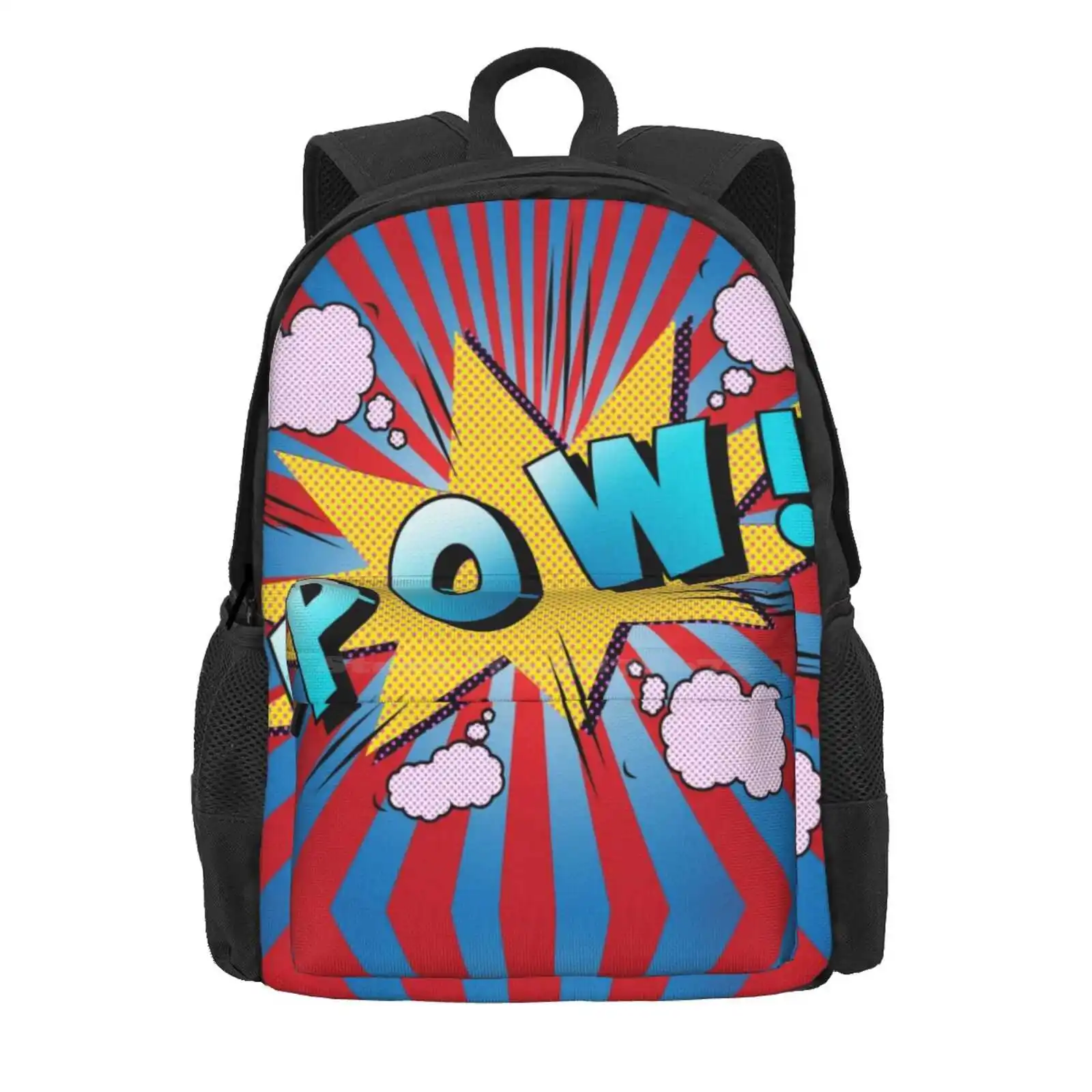 Pow Hot Sale Schoolbag Backpack Fashion Bags Funny Slogans Sarcasm Sayings Funny Quote Comics Parody Pow Pop Culture Funny