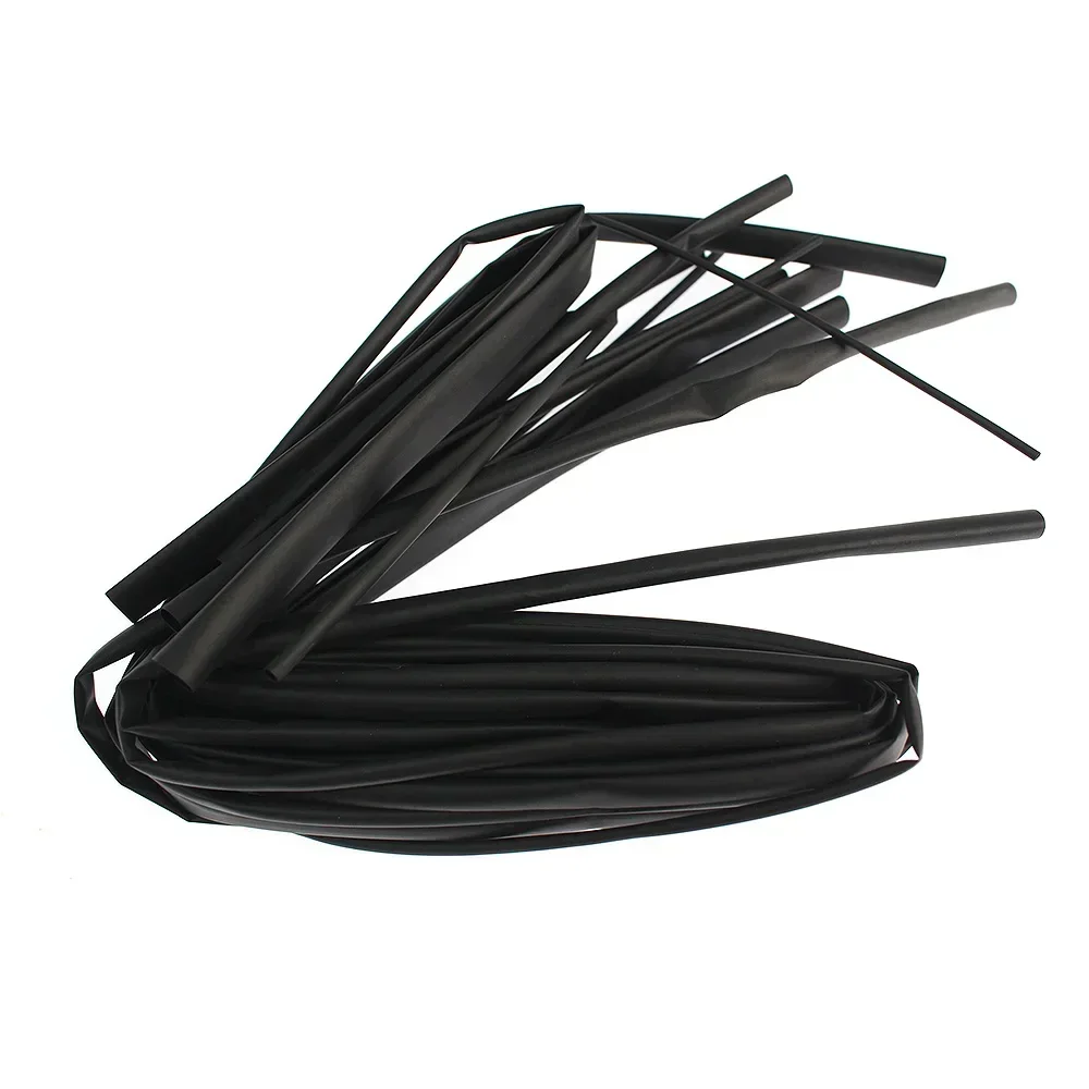 8 metros/conjunto 2:1 preto 1mm 2mm 3mm 4mm 5mm 6mm 8mm tubo termo retrátil para cabo diy conector kit de fio
