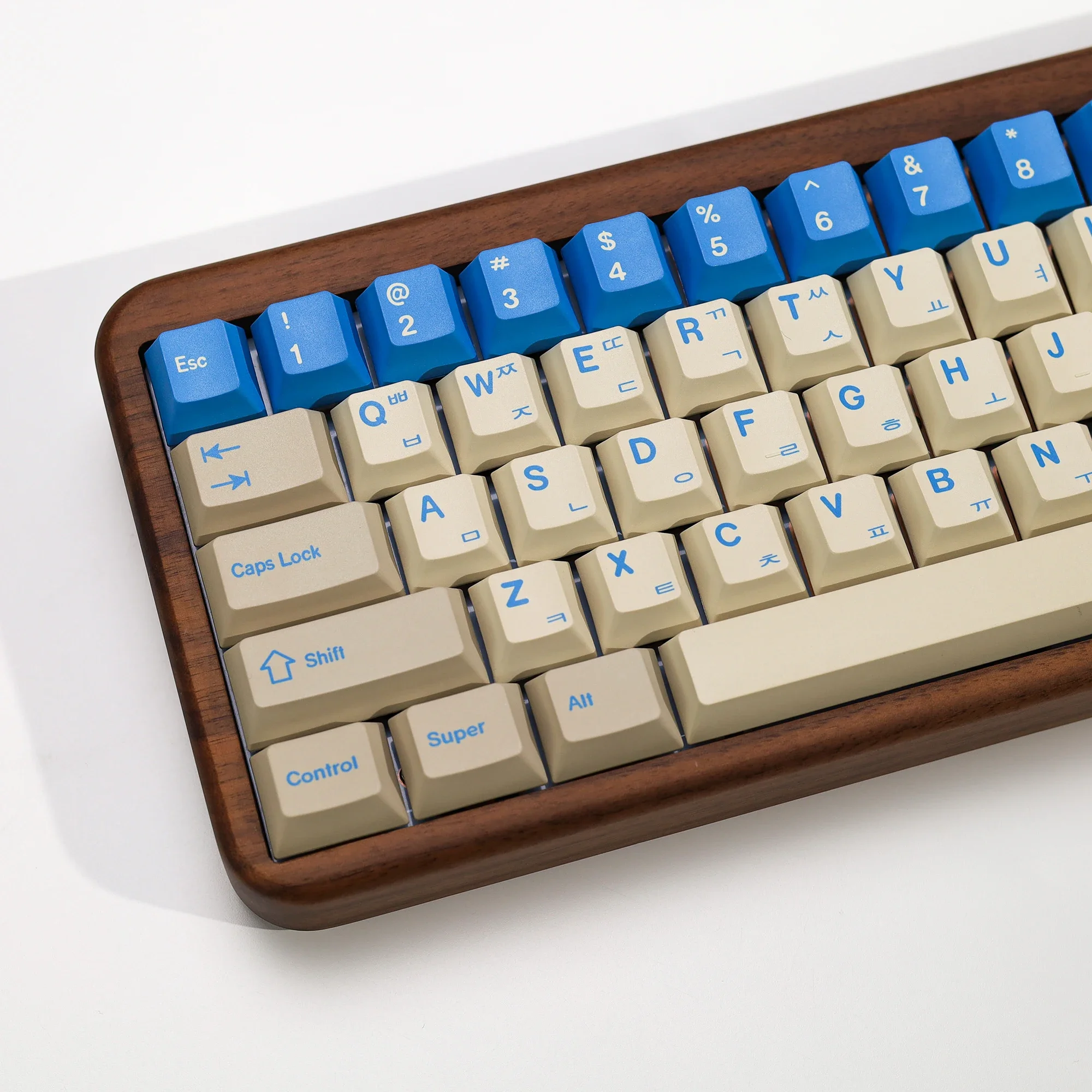 KBDiy PBT GMK Blue Alert Keycap Korean for Mechanical Keyboards Gaming Retro 143 Keys Caps for MX Switch Cherry Profile ISO