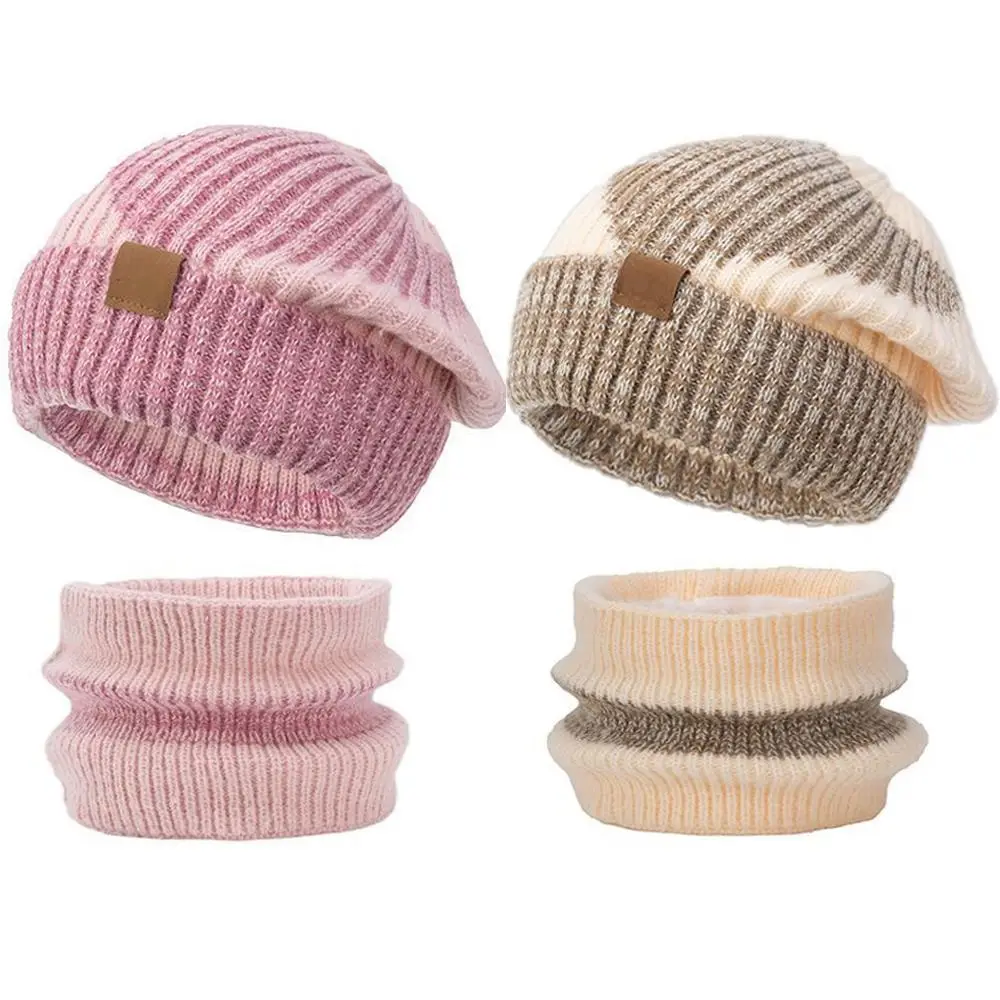 مجموعة وشاح قبعة شتوية سميكة أنيقة، قبعة صغيرة ناعمة مقاومة للبرد، دافئة ضد الرياح لحماية الأذن للنساء