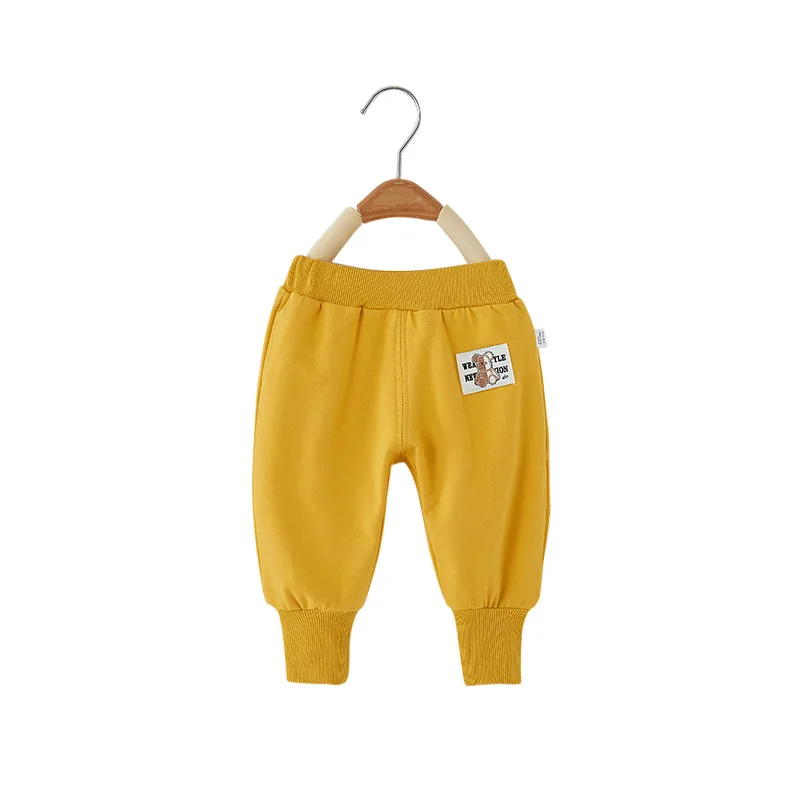 Spring Autumn Infant Toddler Baby Boy Girls Trouser Casual Sport Cartoon Cotton Sweatpants Solid Loose Kids Pants pantalones