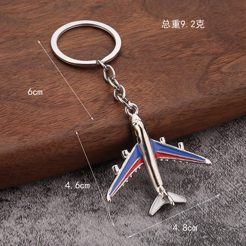 Creative Metal Civil Aviation Aircraft Key Chain Zinc  Alloy Airplane Keyring Chic Airline Souvenirs Charms Pendant for Car Keys