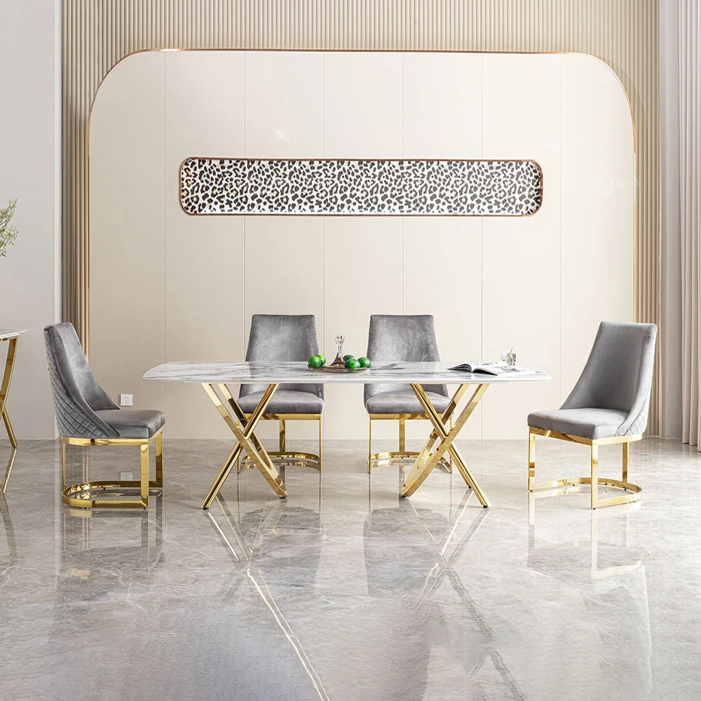 

&c Minimalist Complete Marble Dining Luxus Esstisch Marmor China Manufacturer Dine Table